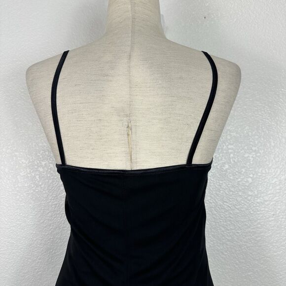 Vintage 90s Y2K Black Slip Dress Misope Women Small Fringe Party Mini Whimsigoth - Picture 7 of 10